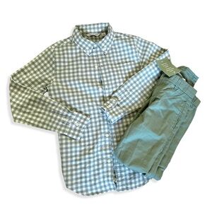 JANIE and JACK PLAID SHIRT+PANTS